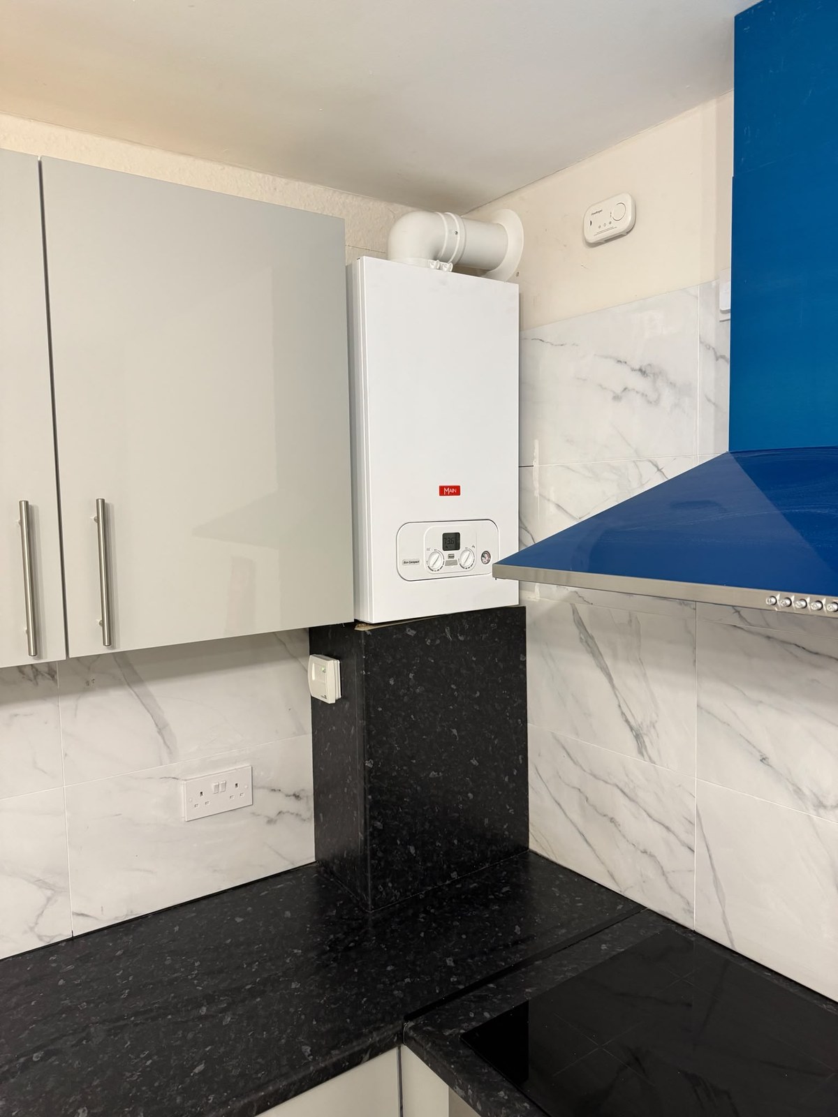 Main combi boiler installed in a kitchen