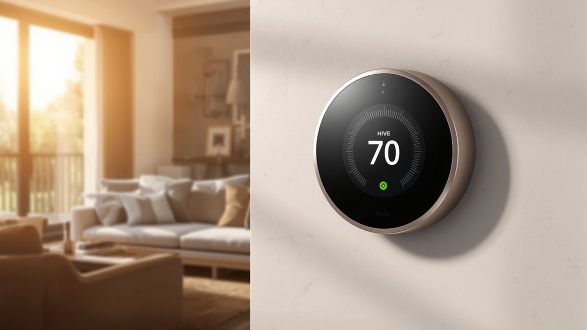 Smart thermostat controlling home heating